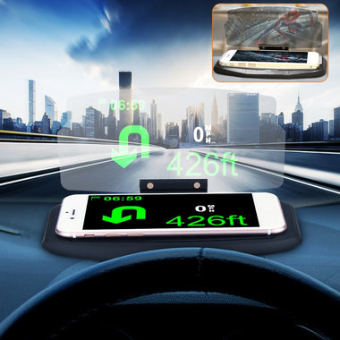 Universal Mobile Phone HUD Car Holder Windscreen Projector HUD Head Up Display 6.5 Inch For iPhone for Samsung GPS