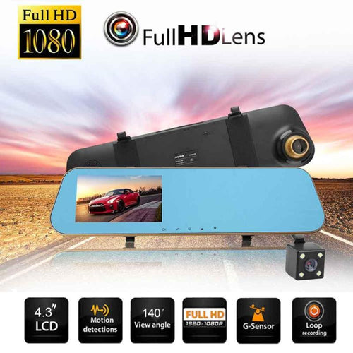 Anytek N8 4.3 Inch Dual Lens Car DVR Camera Video Recorder G-Sensor Motion Detection Dash Cam 140 Wide Angle Car Camera Hot Sale