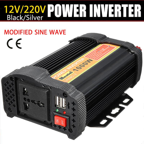 Inverter 1000W 12 V to AC 220 Volt Auto Max 2000 Watt  Modified Sine Wave Converter Car Charge Converter Transformer 2 USB