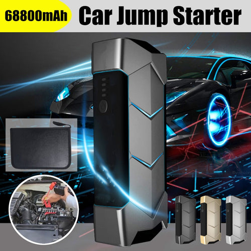 High Capacity 68800mAh Car Jump Starte 400A 12V Portable Power Bank Car Starter For Car Battery Booster Charger Starting Device