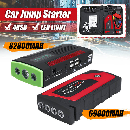 82800mAh 4 USB Car Jump Starter Pack Portable Charger Booster Power Bank Battery82800mAh 4 USB Car J