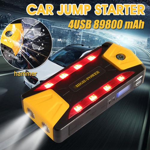 Audew 89800mAh Car Jump Starter 12V 4USB 600A Portable Multifunction Car Battery Booster Emergency Power Bank Starting Device