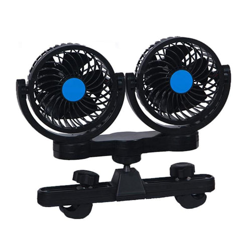 12V Mini Electric 360 Degree Rotating 2 Gears Adjustable Car Fan Low Noise Car Air Conditioner Summer Cooling Fan Car Air Fan
